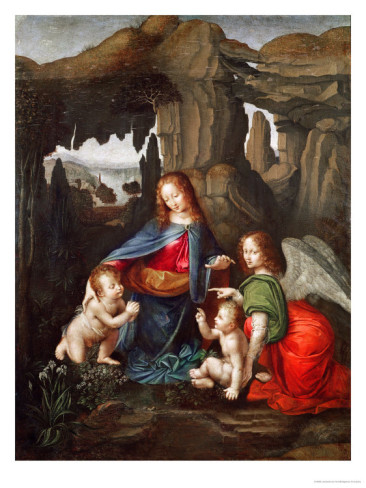Madonna Of The Rocks - Leonardo Da Vinci Painting